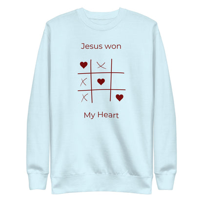Jesus Won My Heart - Unisex Premium Jumper by MASIN Fashion – Faith - based Wear