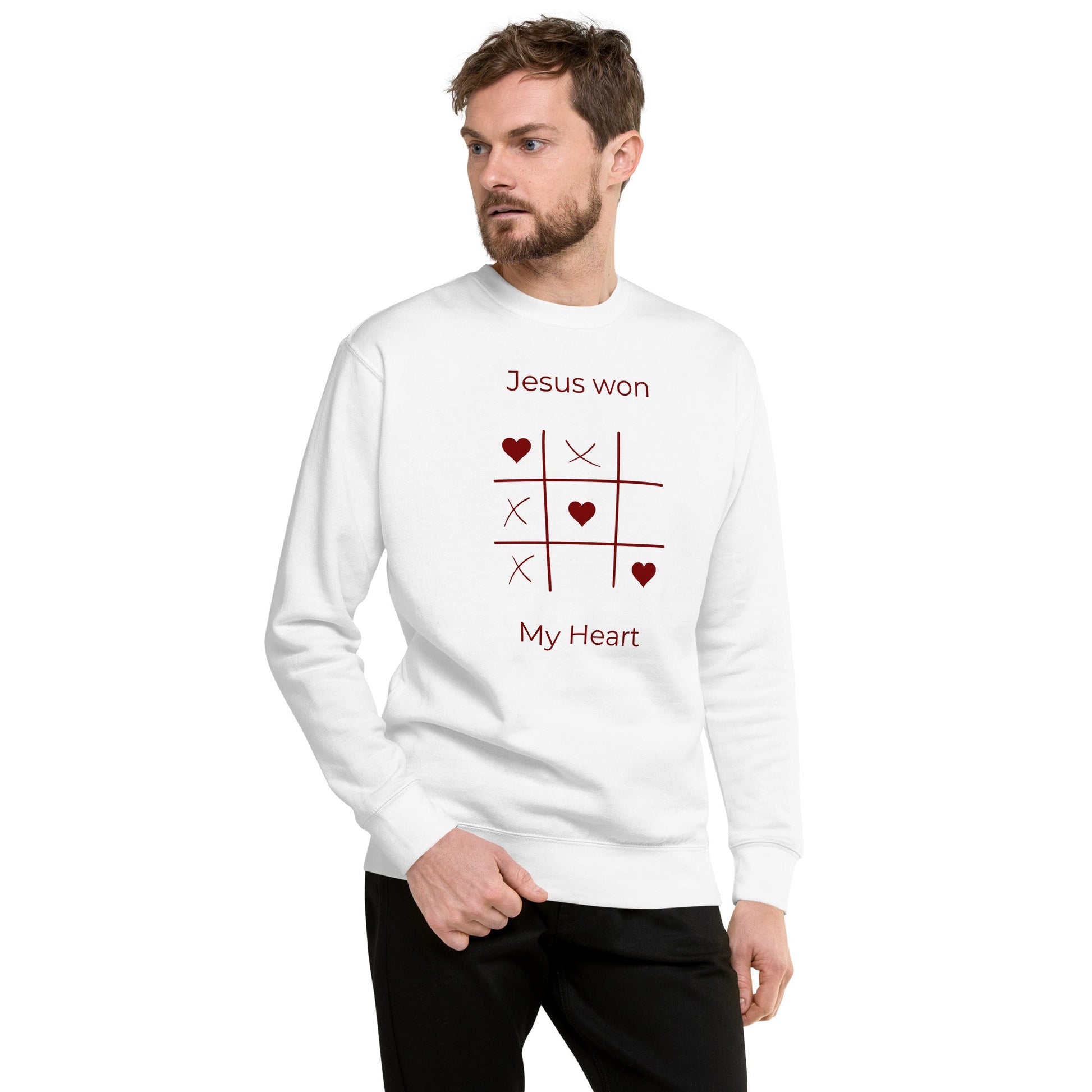 Jesus Won My Heart - Unisex Premium Jumper by MASIN Fashion – Faith - based Wear