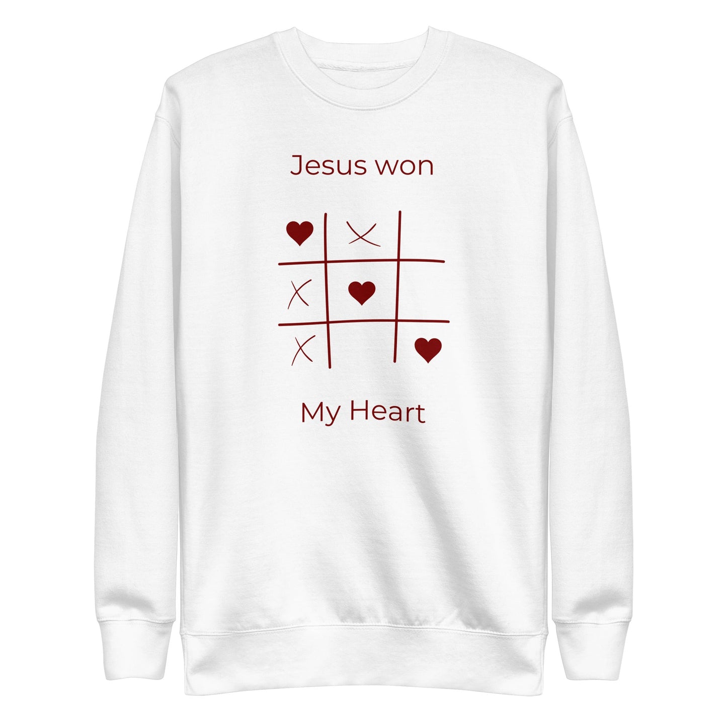 Jesus Won My Heart - Unisex Premium Jumper by MASIN Fashion – Faith - based Wear
