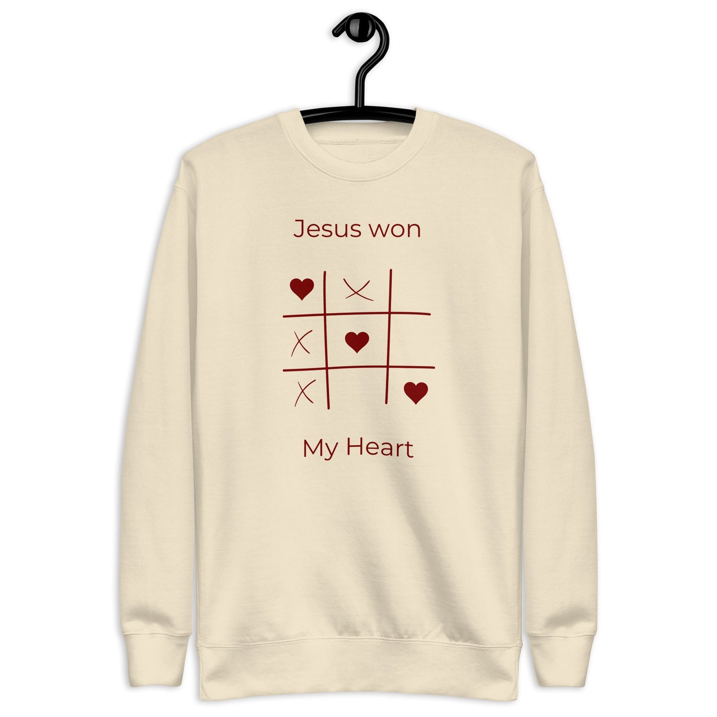 Jesus Won My Heart - Unisex Premium Jumper by MASIN Fashion – Faith - based Wear