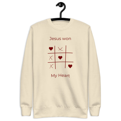 Jesus Won My Heart - Unisex Premium Jumper by MASIN Fashion – Faith - based Wear