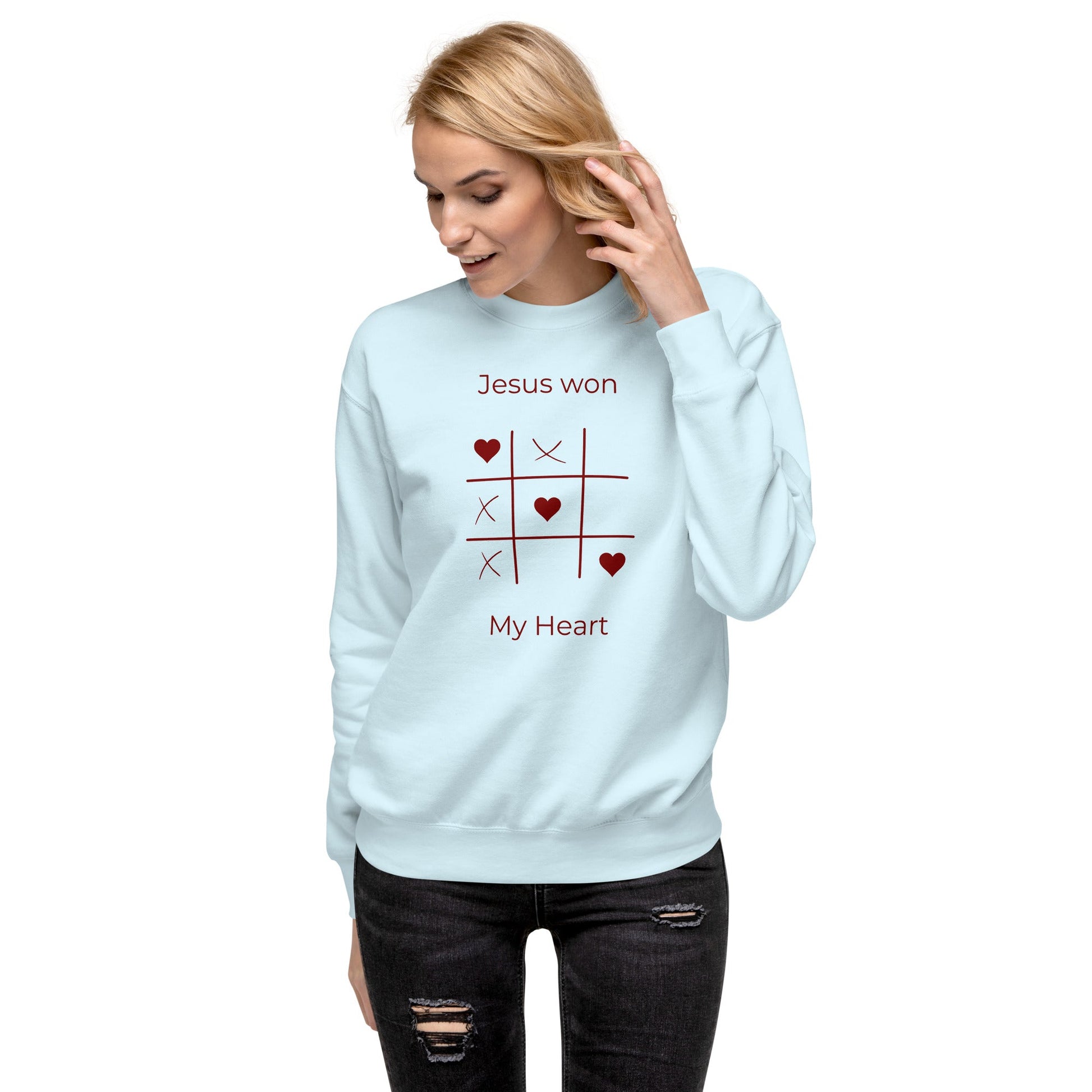 Jesus Won My Heart - Unisex Premium Jumper by MASIN Fashion – Faith - based Wear