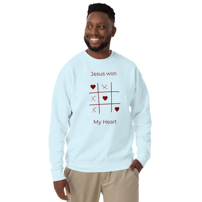 Jesus Won My Heart - Unisex Premium Jumper by MASIN Fashion – Faith - based Wear
