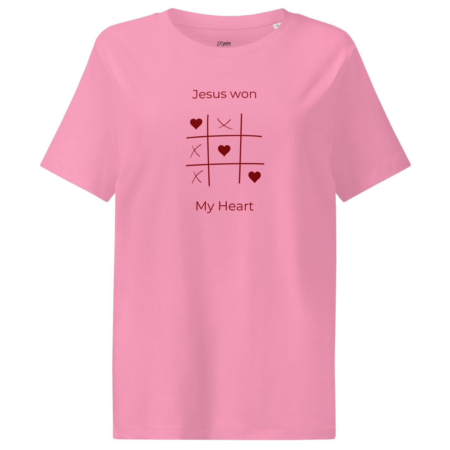 Jesus Won my heart - Women’s organic ribbed neck t-shirt by MASIN Fashion – Faith - based Wear