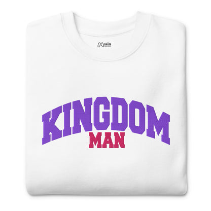 Kingdom couple - Embroidered Man Premium Sweatshirt by MASIN Fashion – Faith - based Wear