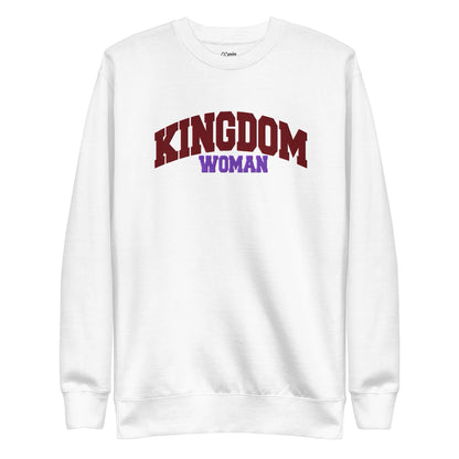 Kingdom Couple - Embroidered Woman Premium Sweatshirt by MASIN Fashion – Faith - based Wear