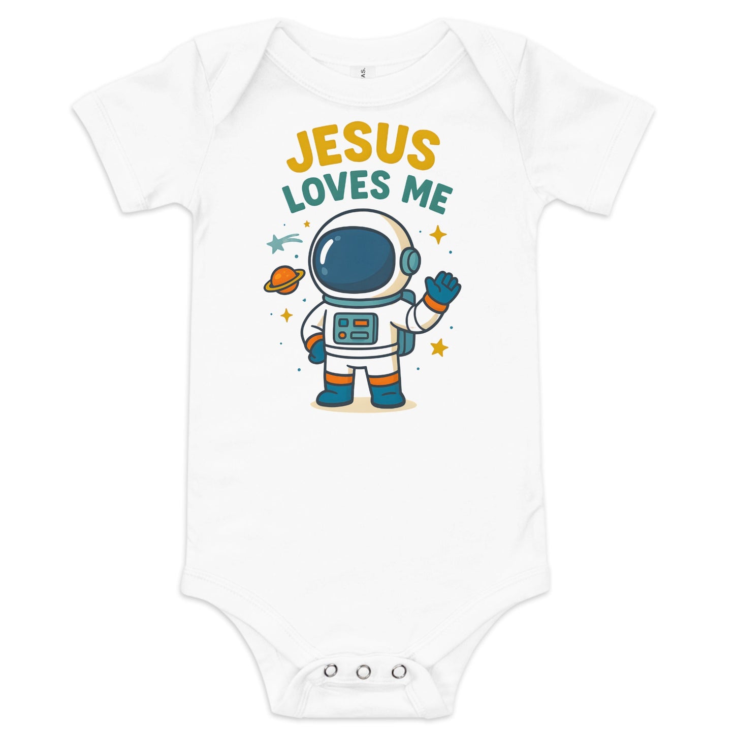 Masin Baby (3 - 24months) one piece - Jesus Loves Me by MASIN Fashion – Faith - based Wear