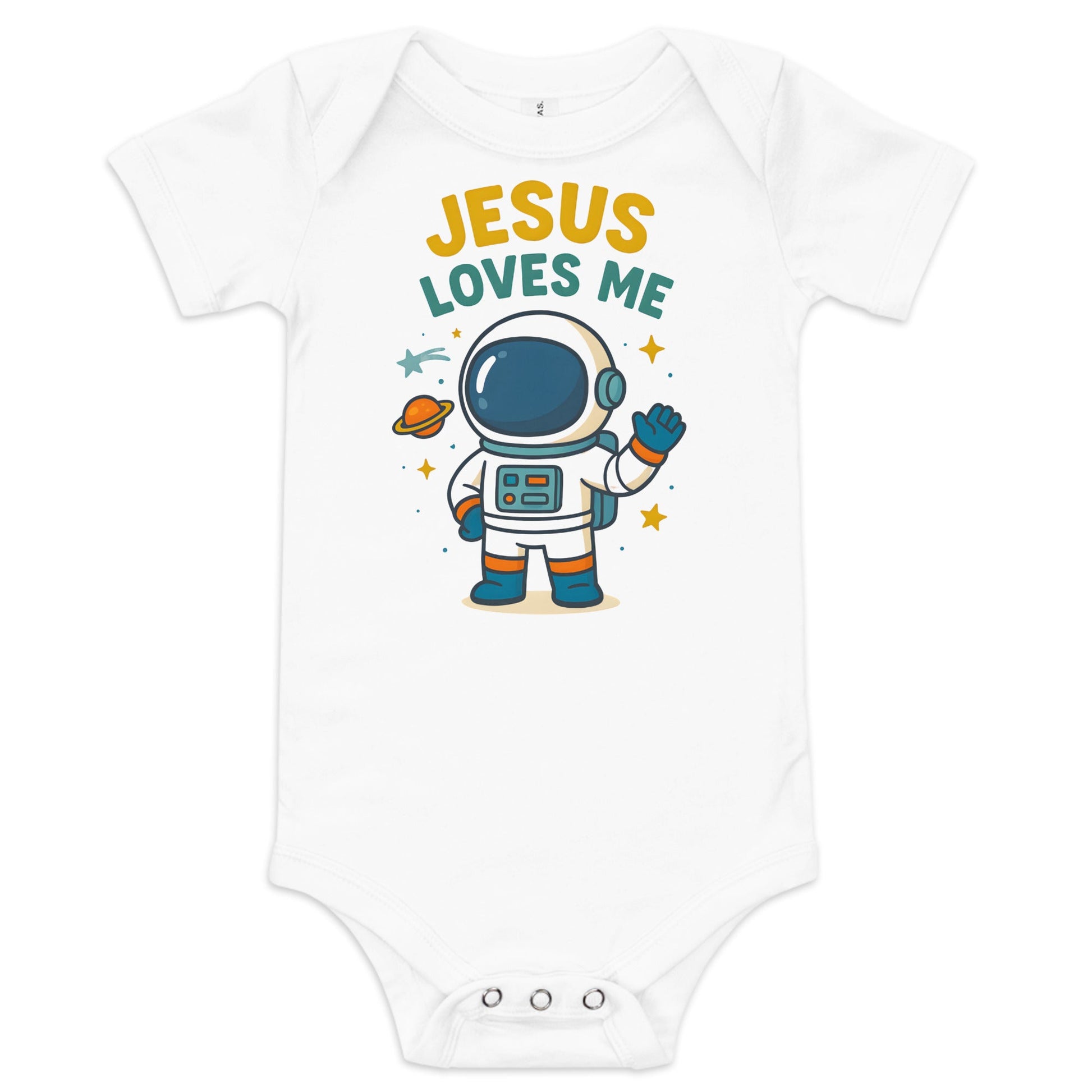 Masin Baby (3 - 24months) one piece - Jesus Loves Me by MASIN Fashion – Faith - based Wear