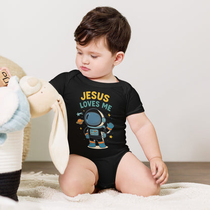 Masin Baby (3 - 24months) one piece - Jesus Loves Me by MASIN Fashion – Faith - based Wear