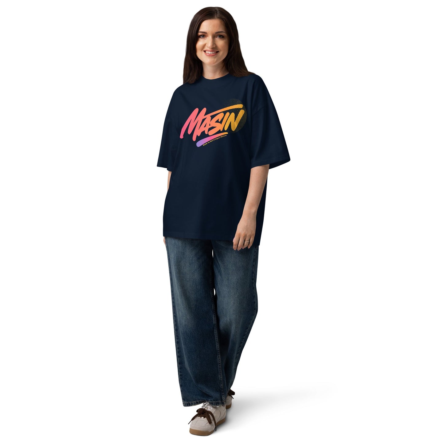 MASIN Defined 2 Unisex Luxe Oversized High Neck T-Shirt by MASIN Fashion – Faith - based Wear