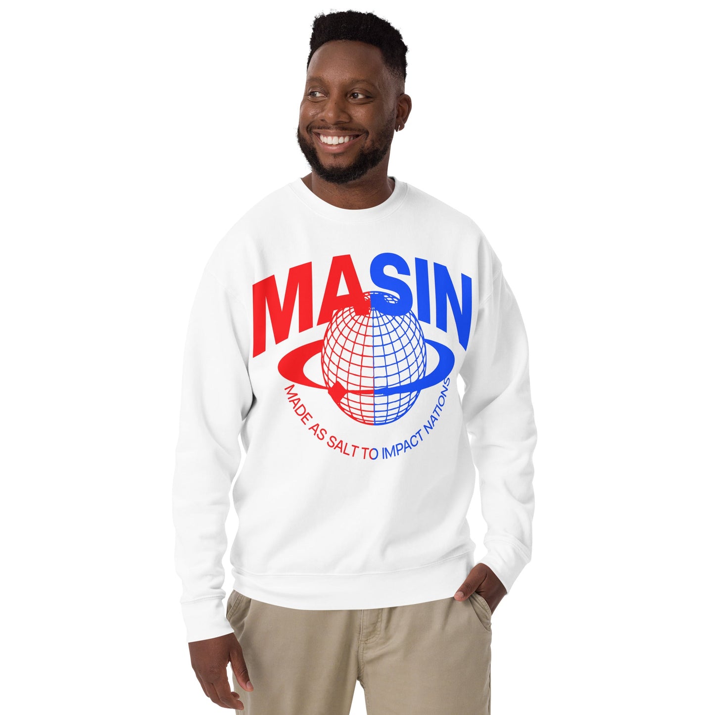MASIN Definition BLUE RED - Unisex Premium Sweatshirt by MASIN Fashion – Faith - based Wear