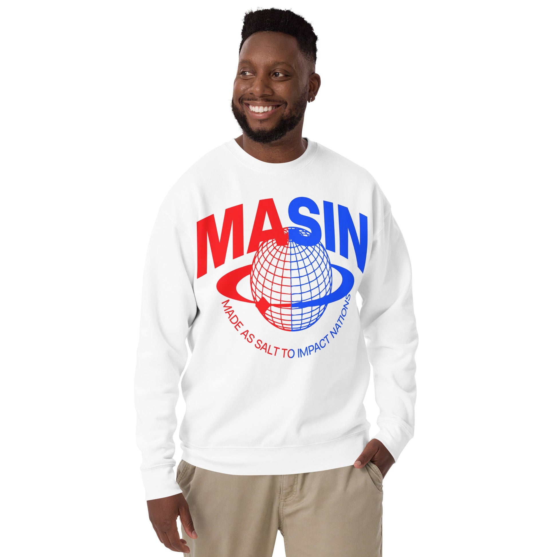 MASIN Definition BLUE RED - Unisex Premium Sweatshirt by MASIN Fashion – Faith - based Wear