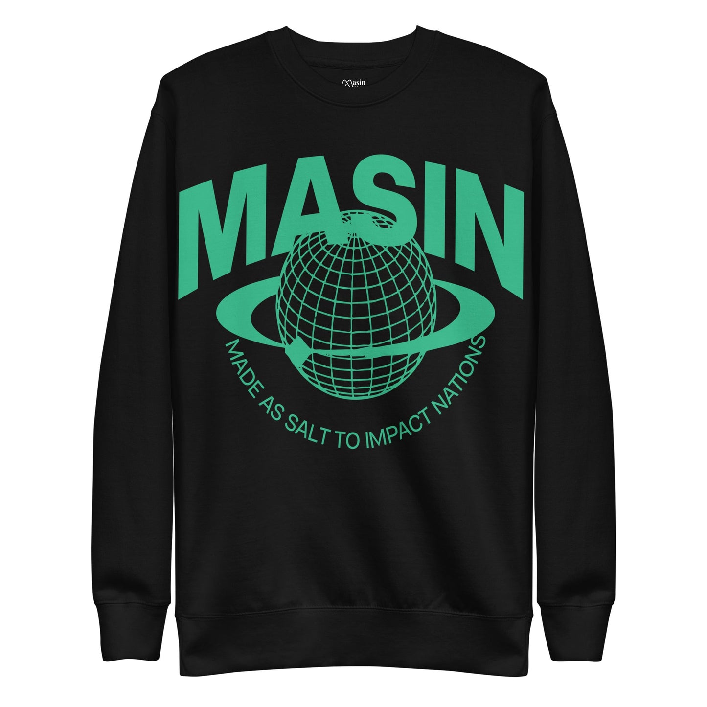 MASIN Definition GREEN - Unisex Premium Sweatshirt by MASIN Fashion – Faith - based Wear