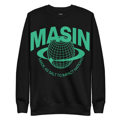 MASIN Definition GREEN - Unisex Premium Sweatshirt by MASIN Fashion – Faith - based Wear