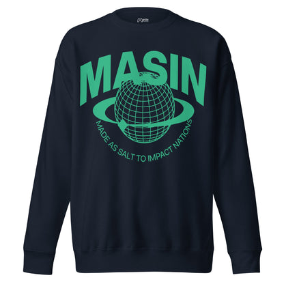 MASIN Definition GREEN - Unisex Premium Sweatshirt by MASIN Fashion – Faith - based Wear