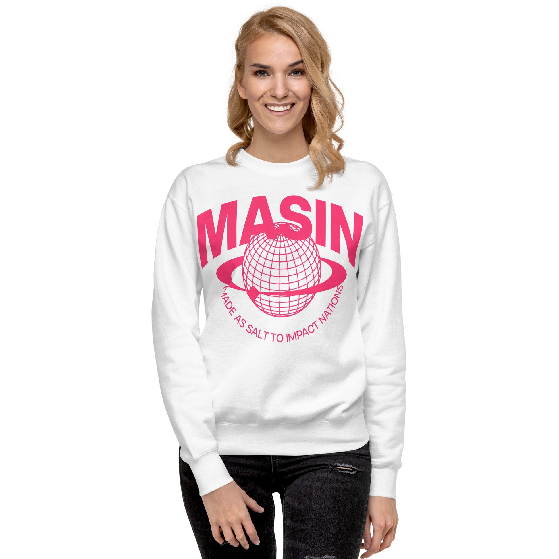 MASIN Definition PINK - Unisex Premium Sweatshirt by MASIN Fashion – Faith - based Wear