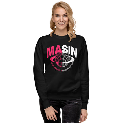 MASIN Definition WHITE PINK - Unisex Premium Sweatshirt by MASIN Fashion – Faith - based Wear