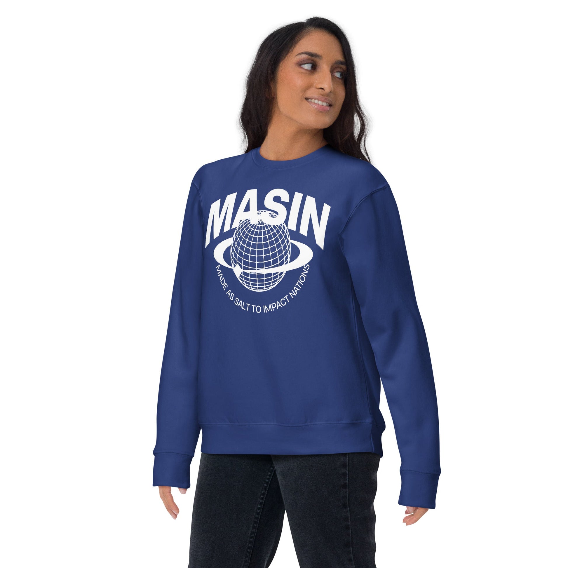 MASIN Definition WHITE - Unisex Premium Sweatshirt by MASIN Fashion – Faith - based Wear