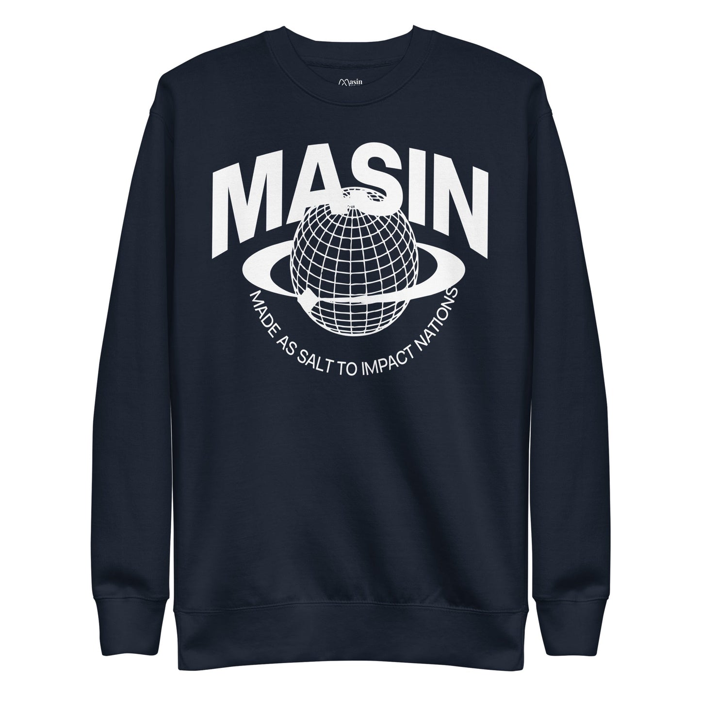 MASIN Definition WHITE - Unisex Premium Sweatshirt by MASIN Fashion – Faith - based Wear