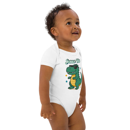 Masin Organic cotton baby bodysuit (3 - 18 Months) - Jesus Wins by MASIN Fashion – Faith - based Wear