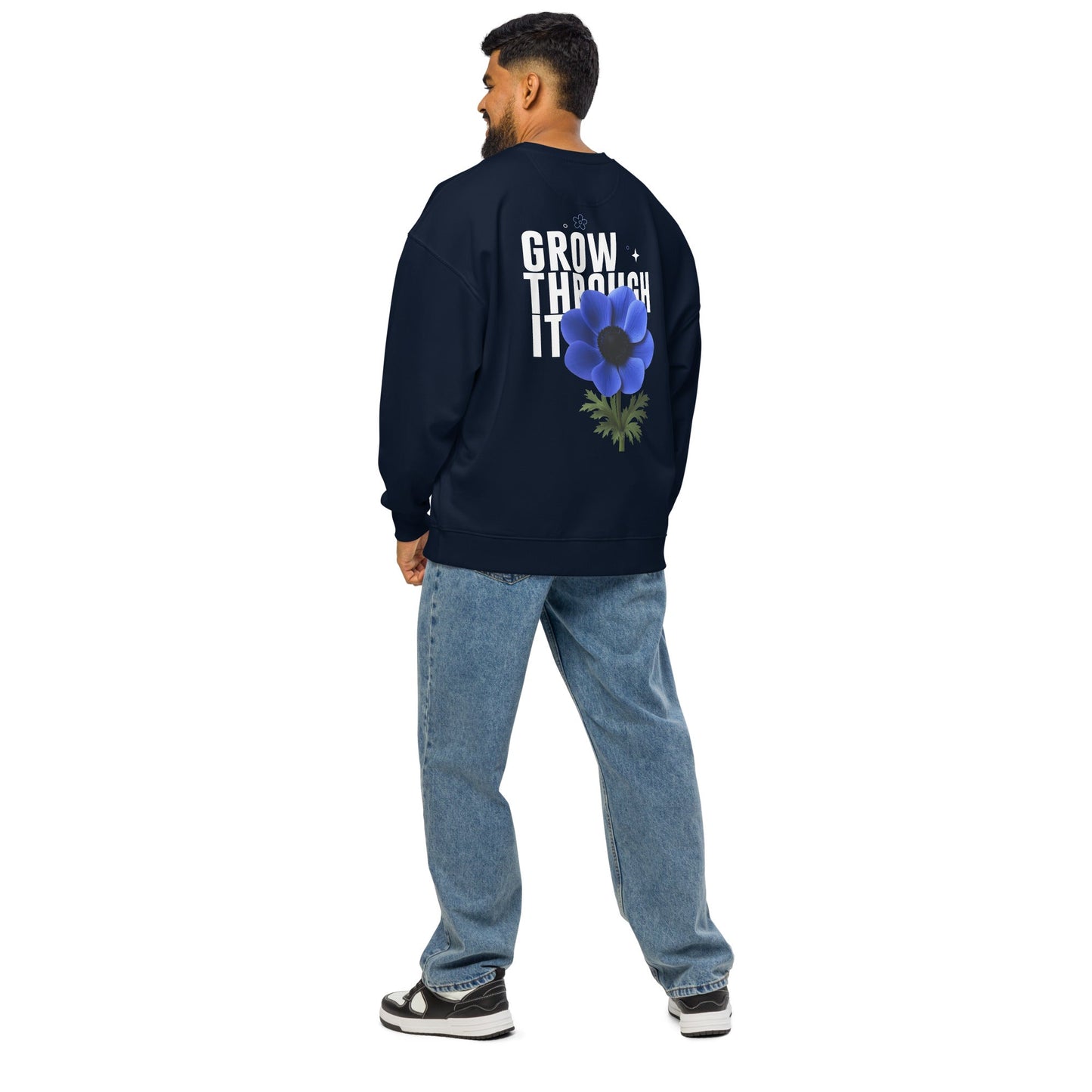 MASIN Unisex Premium Organic Oversized Jumper - Grow through it by MASIN Fashion – Faith - based Wear
