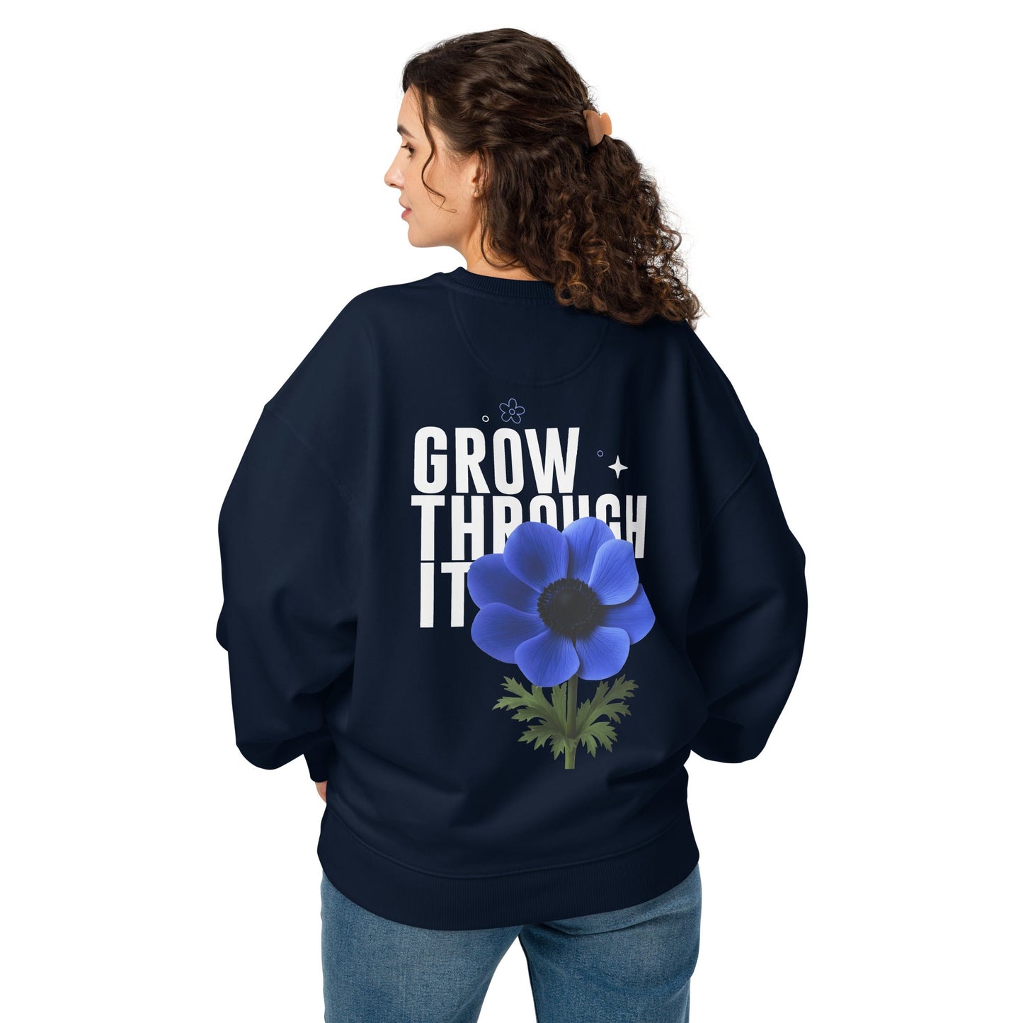 MASIN Unisex Premium Organic Oversized Jumper - Grow through it by MASIN Fashion – Faith - based Wear