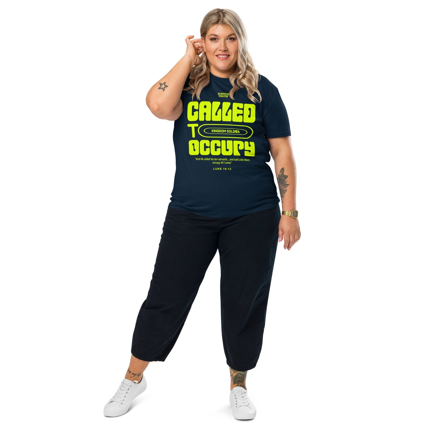 OCCUPY Neon - Unisex Premium Organic Cotton T-Shirt by MASIN Fashion – Faith - based Wear