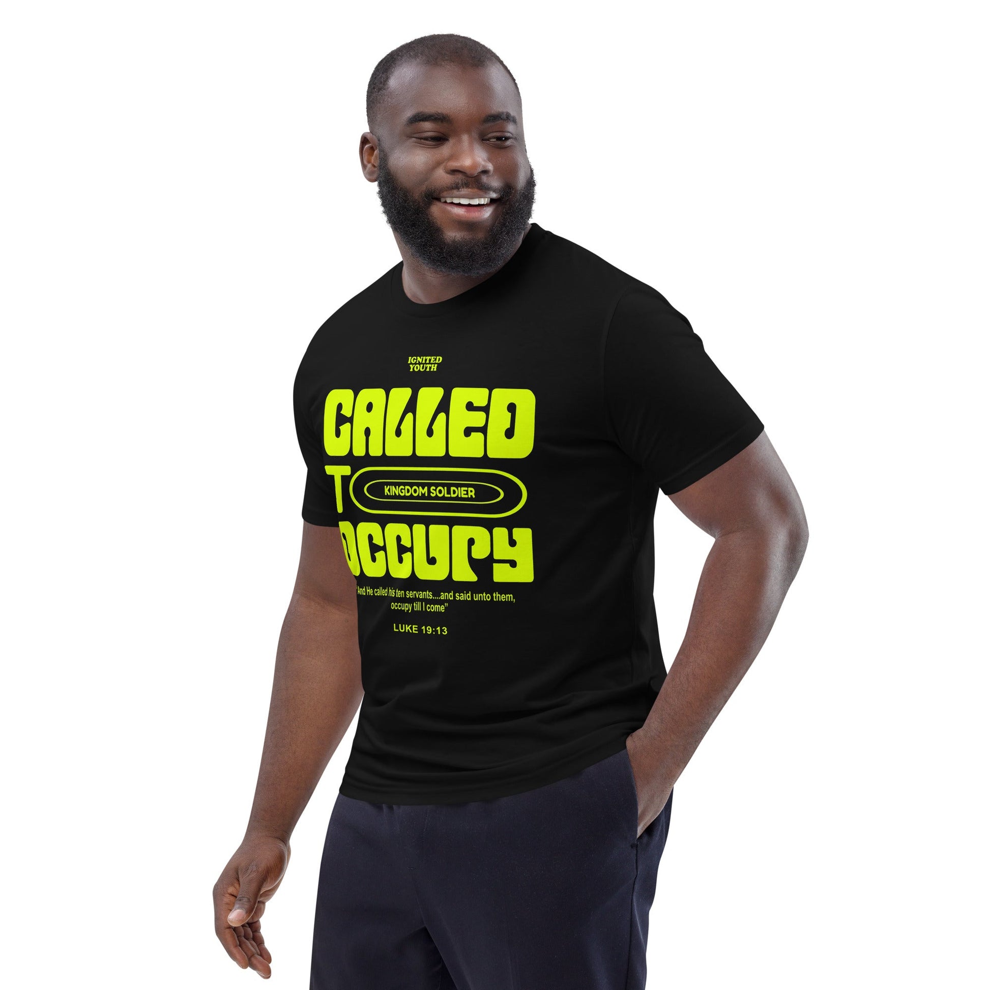 OCCUPY Neon - Unisex Premium Organic Cotton T-Shirt by MASIN Fashion – Faith - based Wear