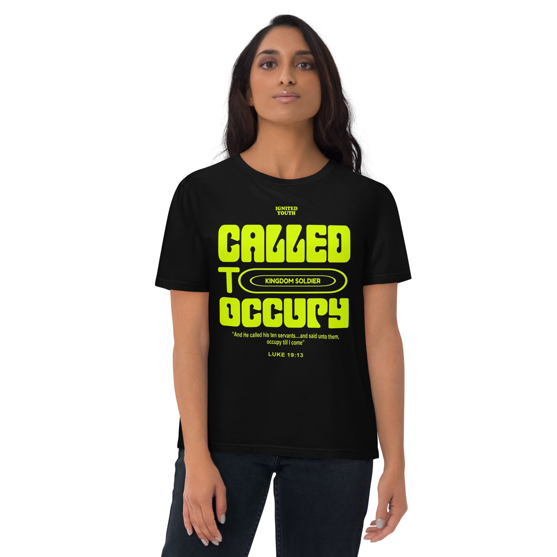 OCCUPY Neon - Unisex Premium Organic Cotton T-Shirt by MASIN Fashion – Faith - based Wear