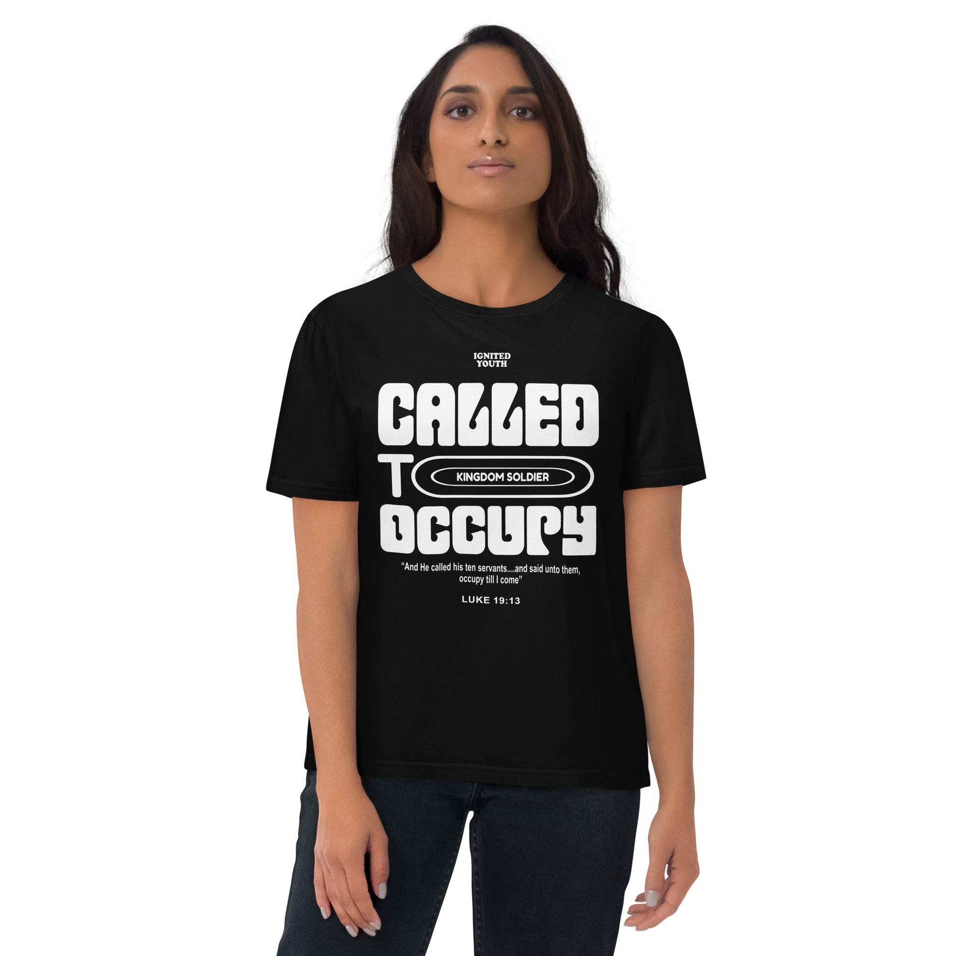 OCCUPY White - Unisex Premium Organic Cotton T-Shirt by MASIN Fashion – Faith - based Wear