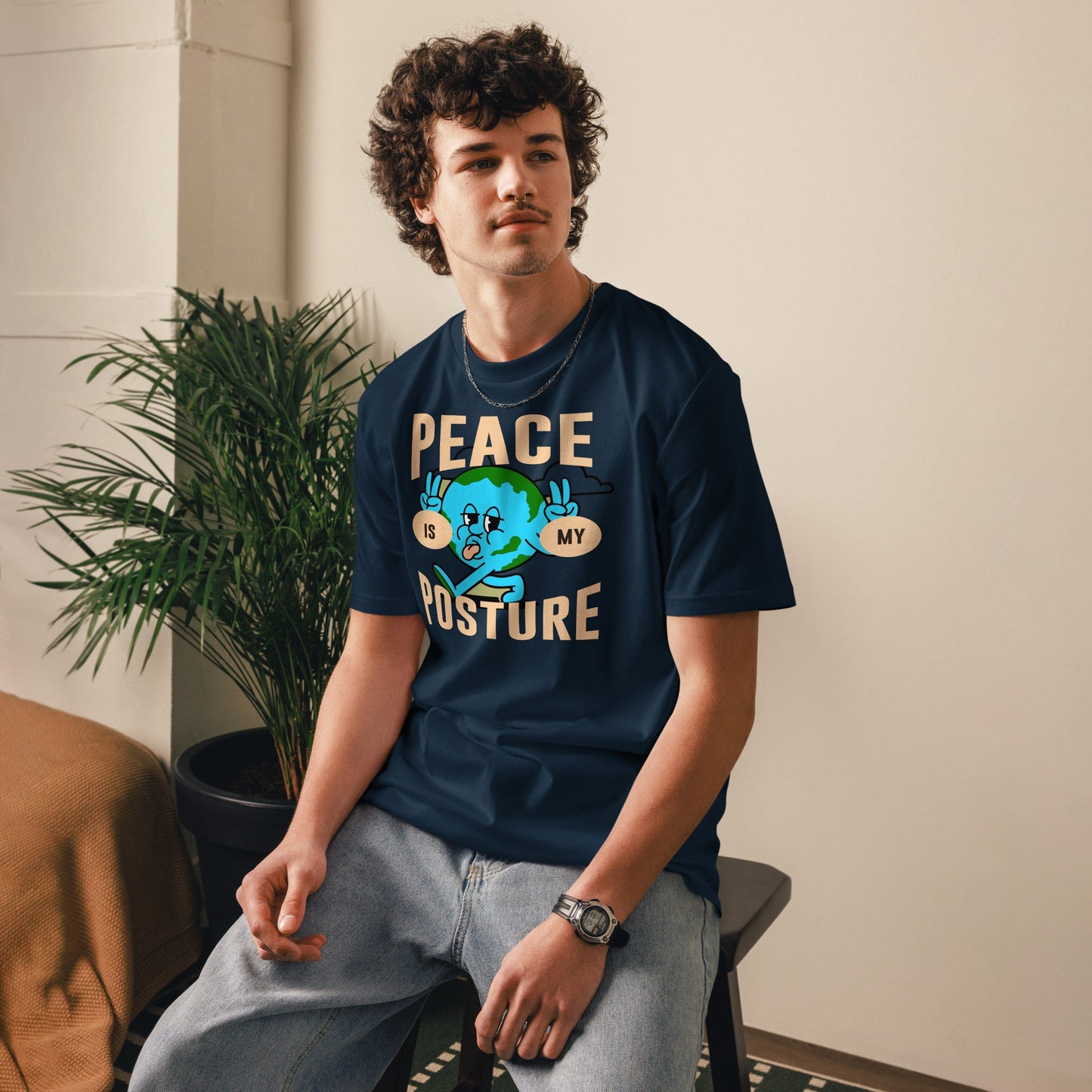 Peace is my posture - Premium Unisex organic cotton t-shirt by MASIN Fashion – Faith - based Wear