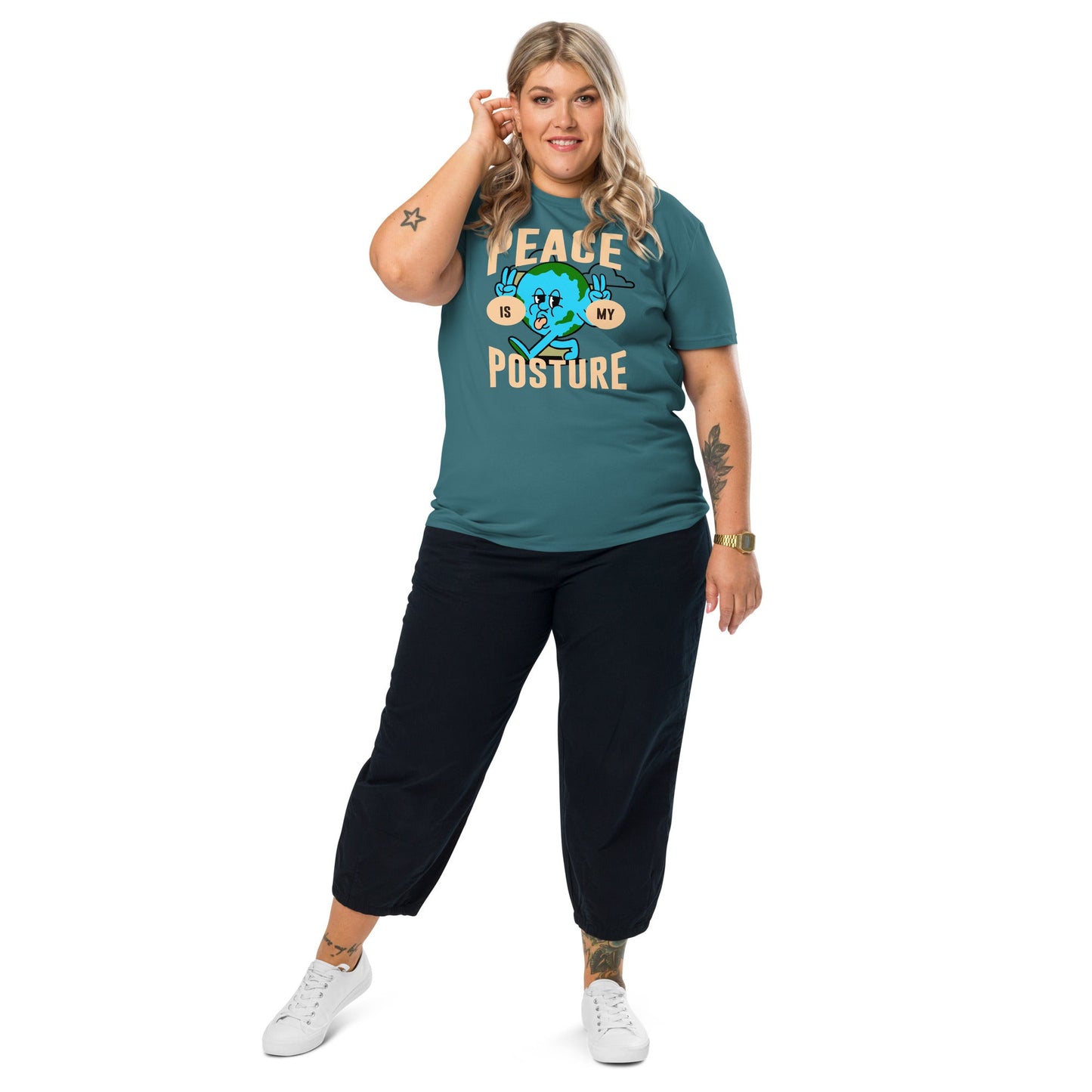 Peace is my posture - Premium Unisex organic cotton t-shirt by MASIN Fashion – Faith - based Wear