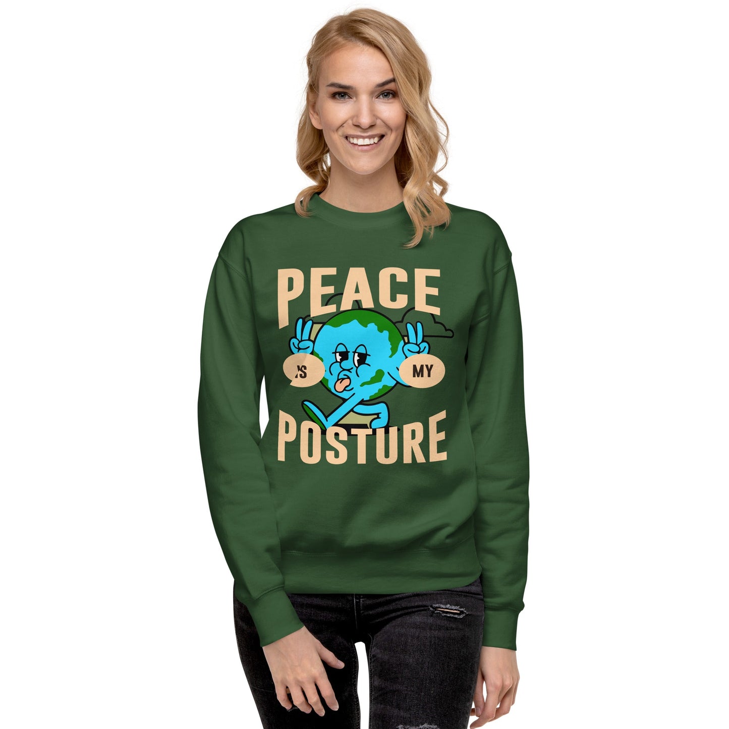 Peace is my posture - Unisex Premium Sweatshirt by MASIN Fashion – Faith - based Wear
