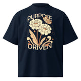 Purpose Driven Navy/Black - Unisex Luxe Oversized High Neck T-Shirt by MASIN Fashion – Faith - based Wear