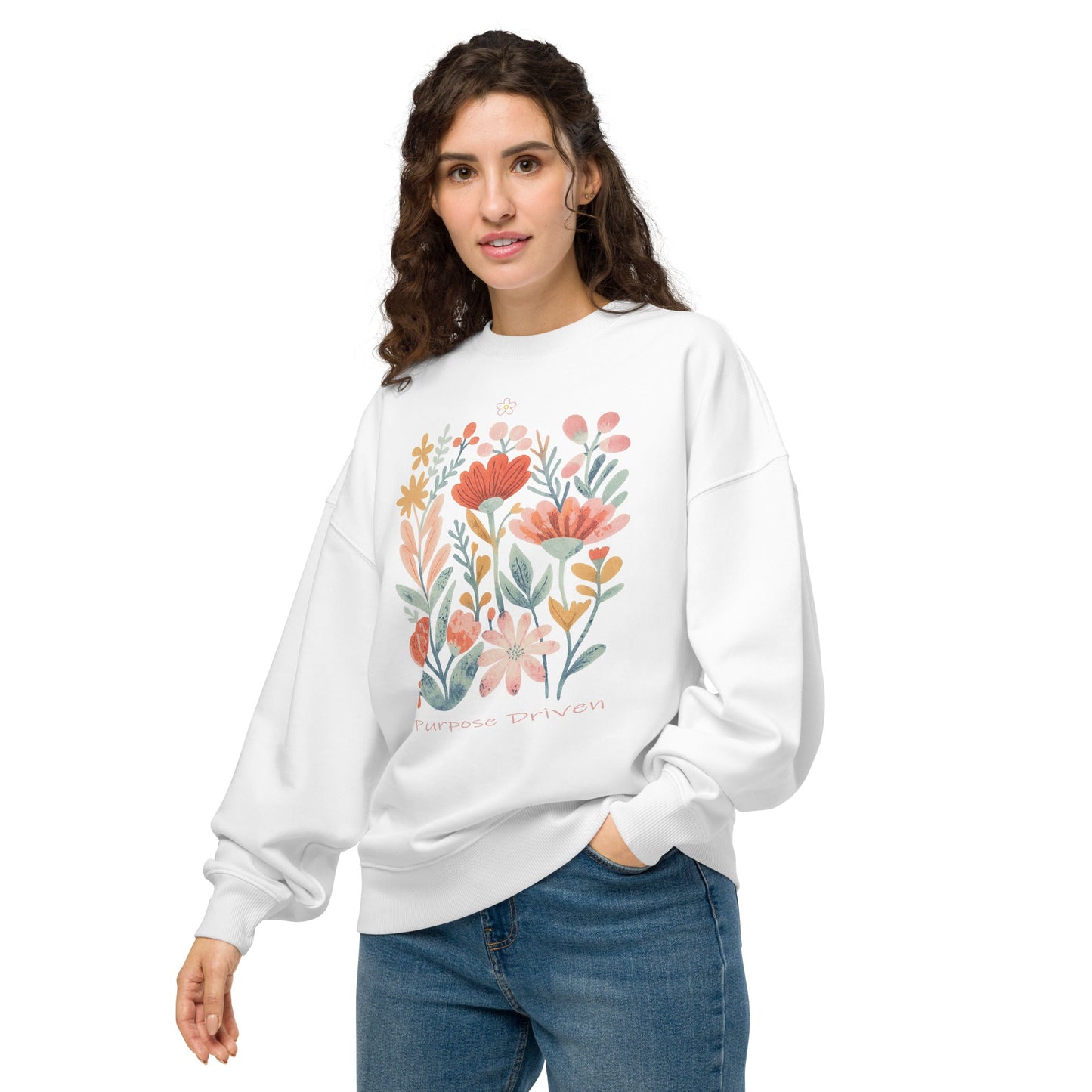 Purpose Driven - Unisex Premium Organic Oversized Jumper by MASIN Fashion – Faith - based Wear