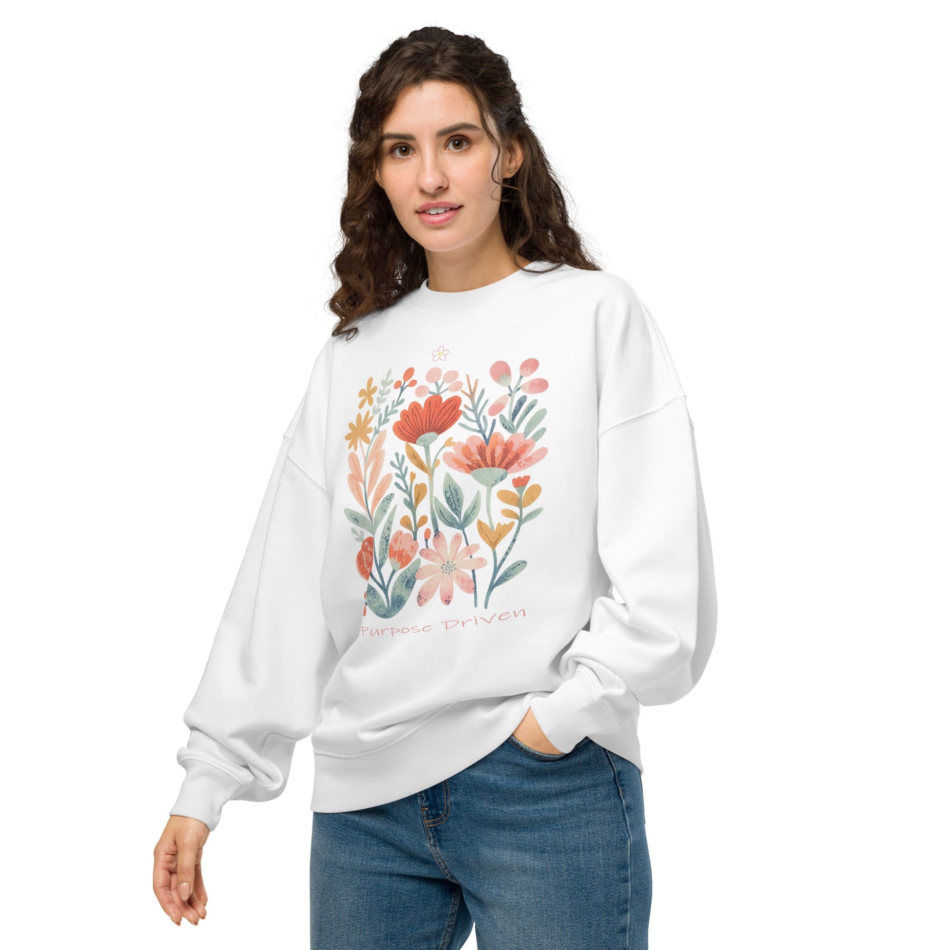 Purpose Driven - Unisex Premium Organic Oversized Jumper by MASIN Fashion – Faith - based Wear
