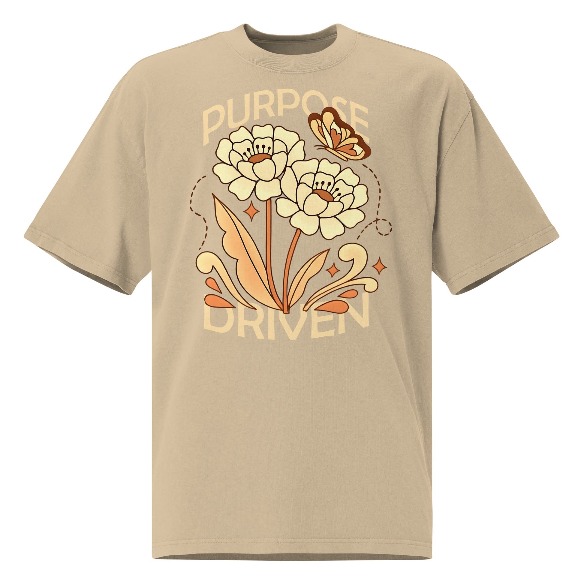 Purpose Driven - Unisex Vintage Oversized T-Shirt by MASIN Fashion – Faith - based Wear