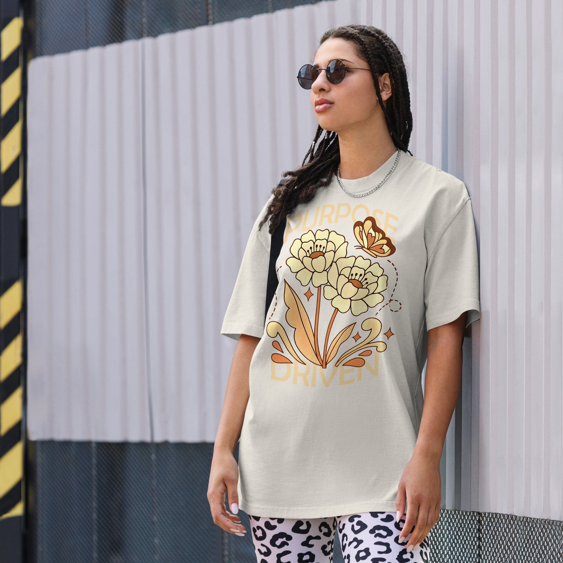 Purpose Driven - Unisex Vintage Oversized T-Shirt by MASIN Fashion – Faith - based Wear