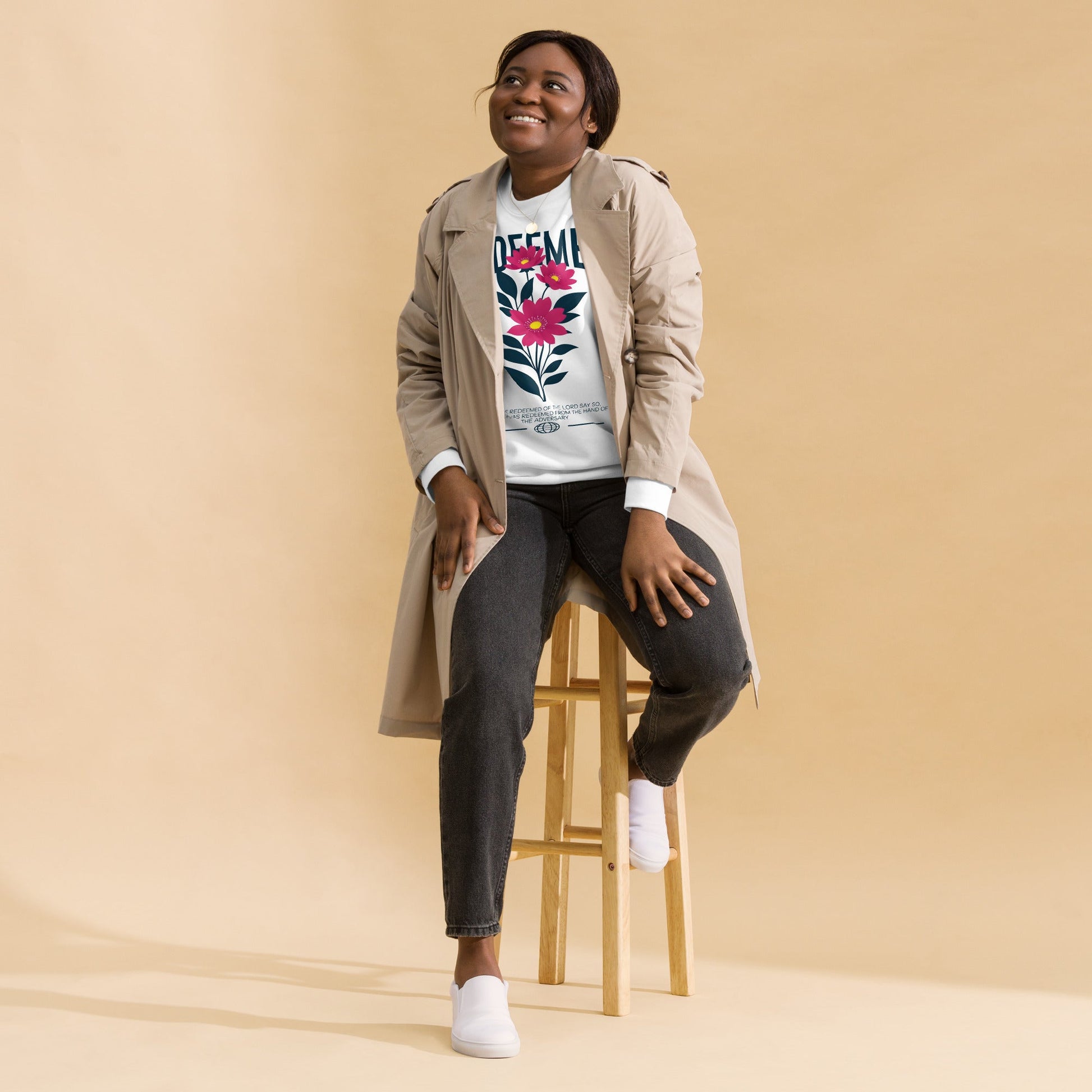 Redeemed Unisex Premium Jumper by MASIN Fashion – Faith - based Wear