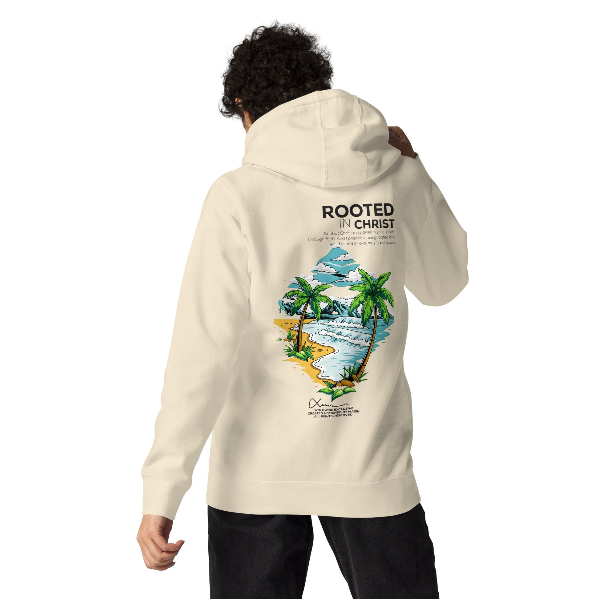 Rooted in Christ - Unisex LUXE Edition Hoodie by MASIN Fashion – Faith - based Wear