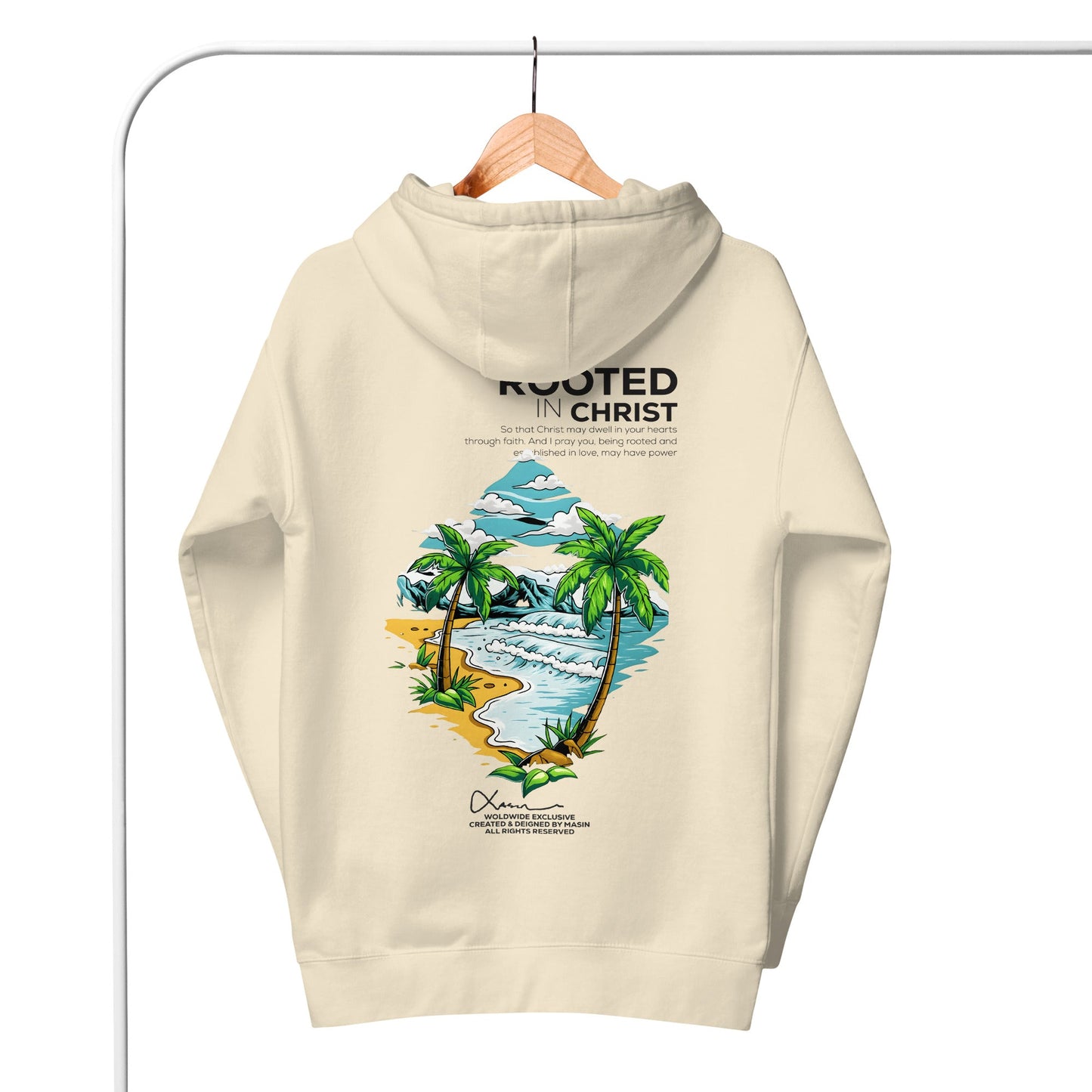 Rooted in Christ - Unisex LUXE Edition Hoodie by MASIN Fashion – Faith - based Wear
