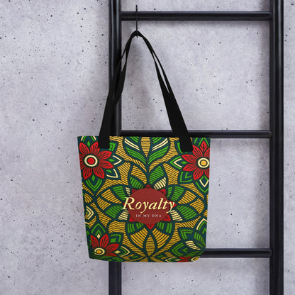 Royalty in my DNA - MASIN Ankara print Tote bag by MASIN Fashion – Faith - based Wear