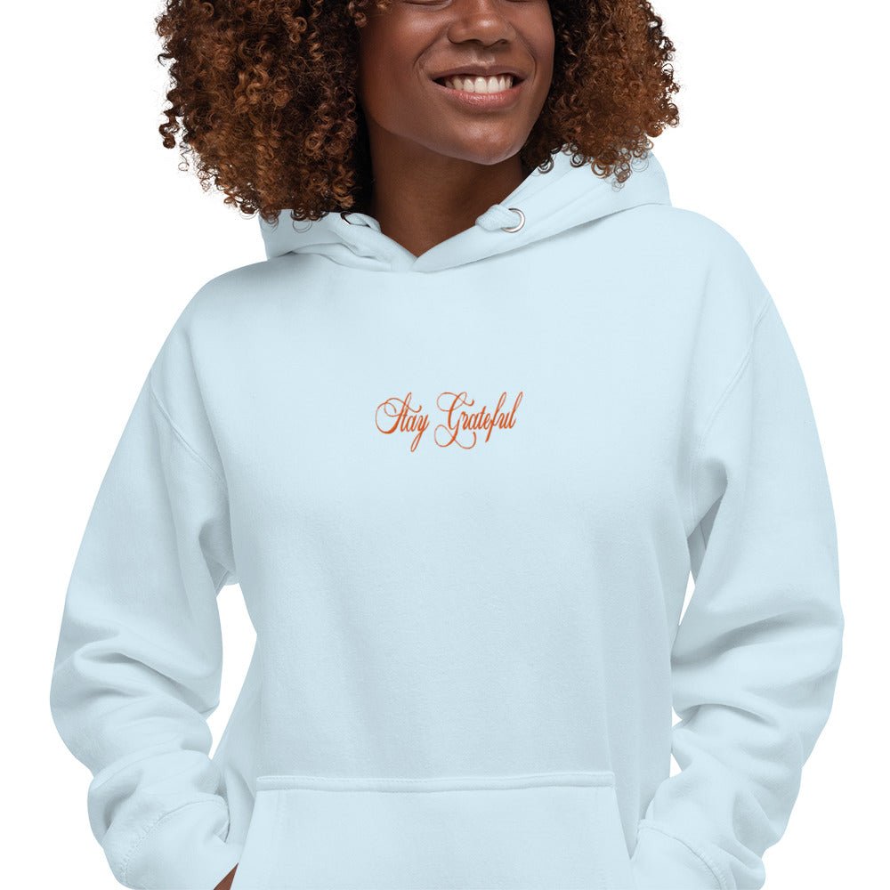 Stay Grateful - Embroidered Unisex Hoodie by MASIN Fashion – Faith - based Wear