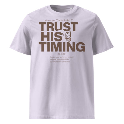 Trust His timing - Unisex premium Organic Cotton T-Shirt by MASIN Fashion – Faith - based Wear