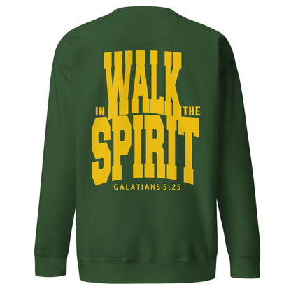 Walk in the spirit - Fitted Unisex Premium Sweatshirt by MASIN Fashion – Faith - based Wear