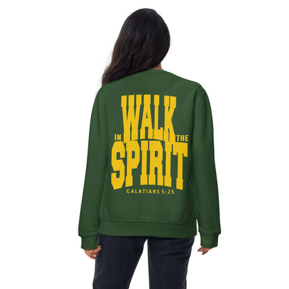 Walk in the spirit - Fitted Unisex Premium Sweatshirt by MASIN Fashion – Faith - based Wear