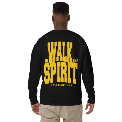 Walk in the spirit - Fitted Unisex Premium Sweatshirt by MASIN Fashion – Faith - based Wear