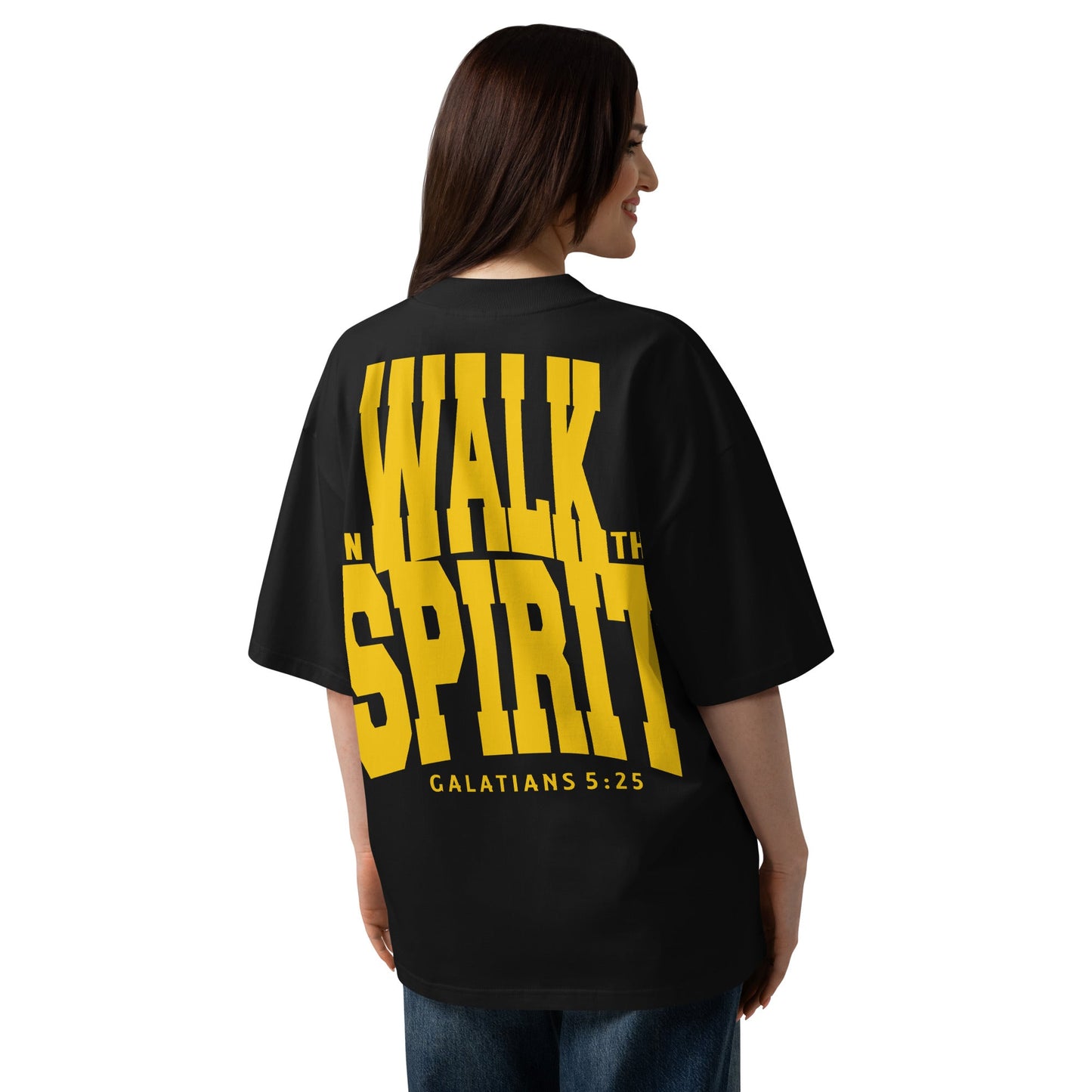 Walk in the Spirit - MASIN Unisex Luxe Oversized T-Shirt by MASIN Fashion – Faith - based Wear