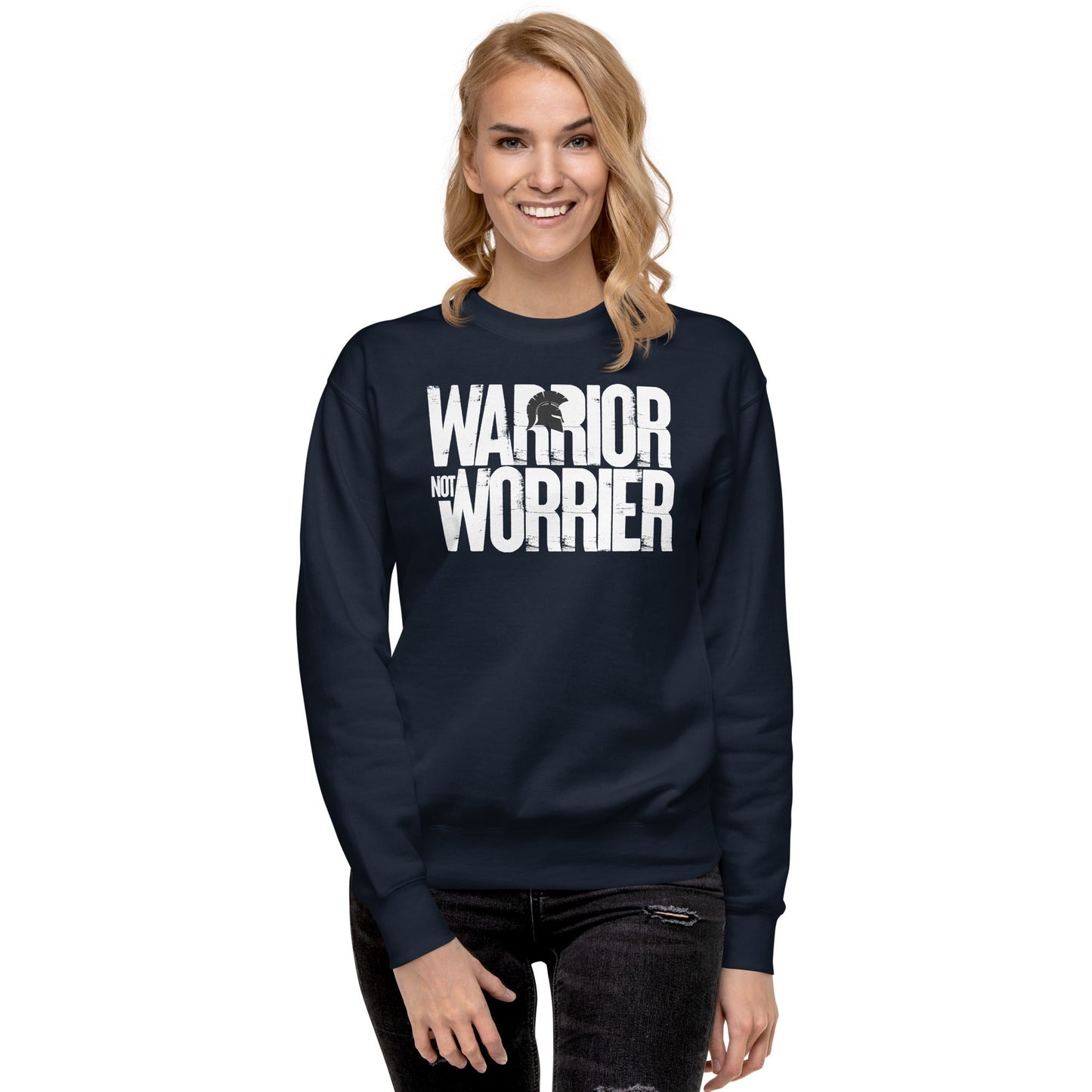 Warrior not Worrier - Unisex Premium Jumper by MASIN Fashion – Faith - based Wear